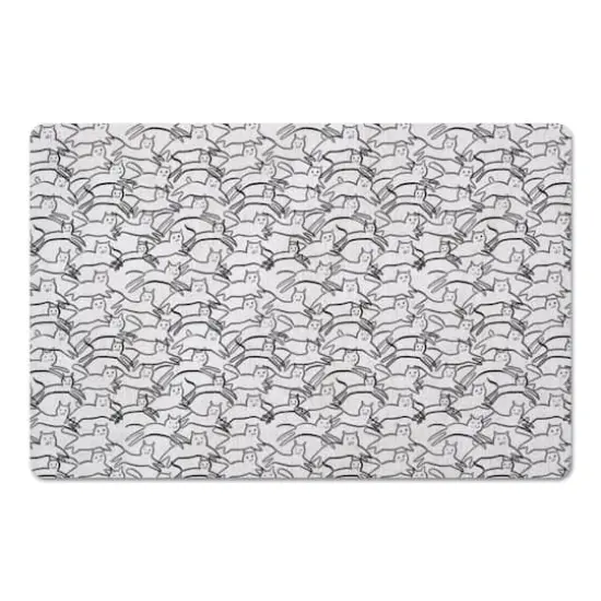Leaping Cat Pattern II 27" x 18" Floor Mat {1}