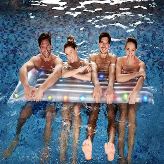 5.5ft. Clear LED Air Mattress Swimming Pool Inflatable  {3}