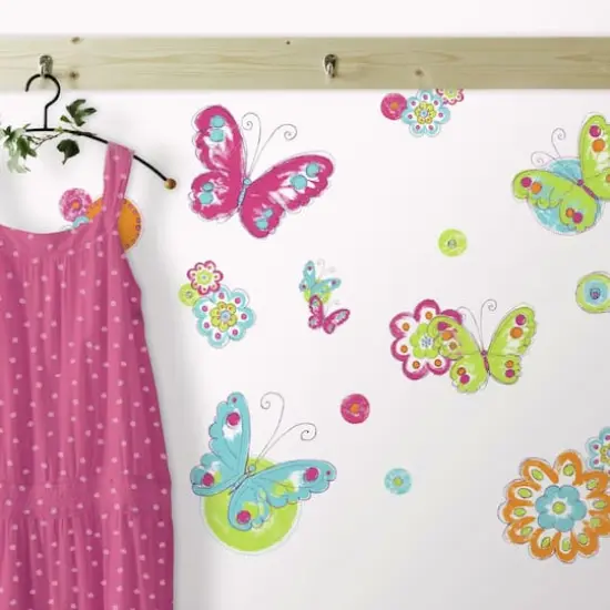 RoomMates Brushwork Butterfly Peel & Stick Wall Decals {4}