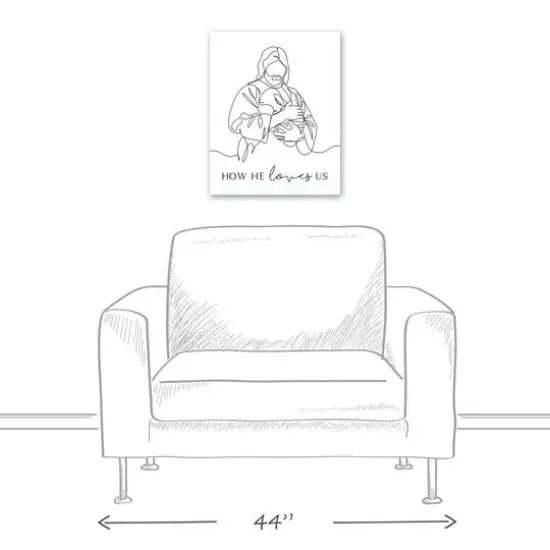 How He Loves Us 2 16" x 20" Canvas Wall Art {6}