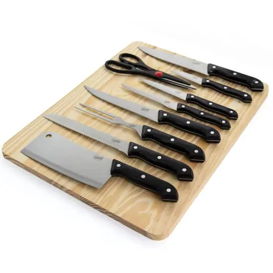 Gibson Home&reg; Wildcraft 10-Piece Cutlery Set with Wooden Cutting Board {12}