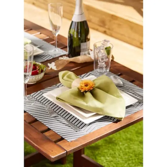 DII&reg; Textured Twill Weave Placemats, 6ct. Mineral Gray {5}