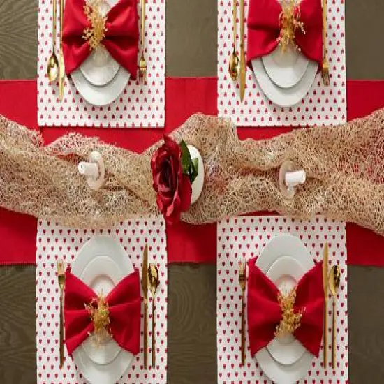 DII&reg; Lil Hearts Ribbed Placemats, 6ct. {10}