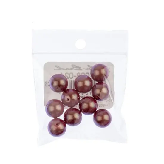 Preciosa Maxima Nacre Pearl Beads, 10mm Pearlescent Red {3}