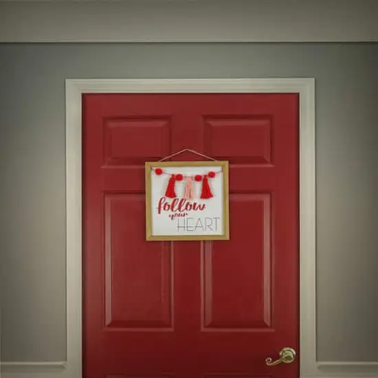 13" Valentine's Day Collection Red Follow Your Heart Hanging Wall Decoration {3}