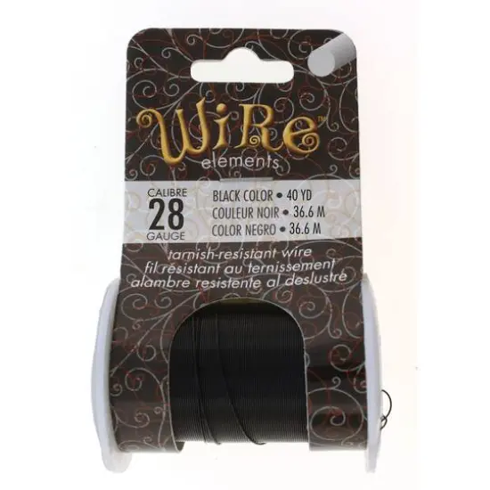 The Beadsmith&reg; Wire&trade; Elements 28 Gauge Tarnish-Resistant Wire Black {1}