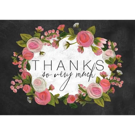 JAM Paper Blank Rosy Floral Design Thank You Cards Set, 36ct. {4}
