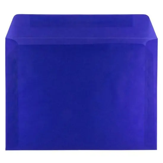 JAM Paper 9" x 12" Booklet Vellum Envelopes, 25ct. Primary Blue {4}
