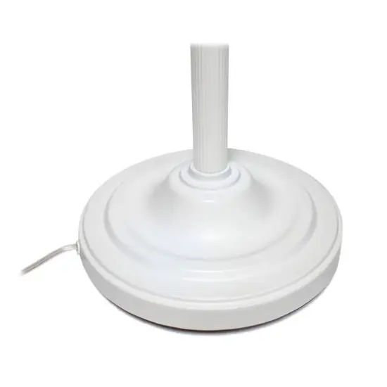 Lalia Home Torchiere Floor Lamp with Reading Light White/White Shades {8}