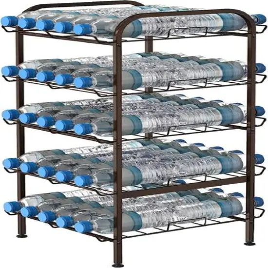 NEX&trade; 31" Bronze Freestanding 5-Tier Water Bottle Organizer {1}