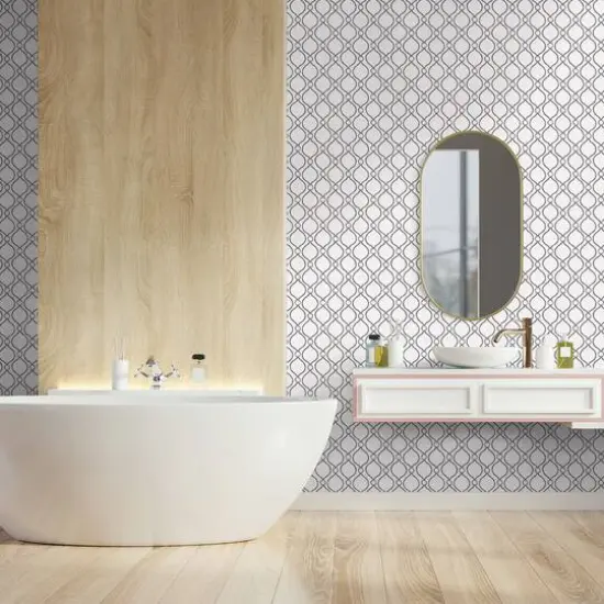 Surface Style Curveball Peel & Stick Wallpaper Noir {11}