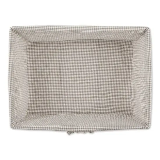 DII&reg; Medium Rustic Bronze Chicken Wire Baskets with Stone Gingham Liners, 2ct. {6}