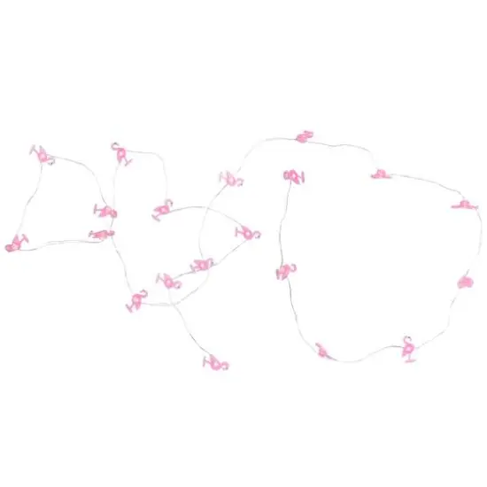 10ct. LED Lighted Flamingo Fairy Lights Set {4}