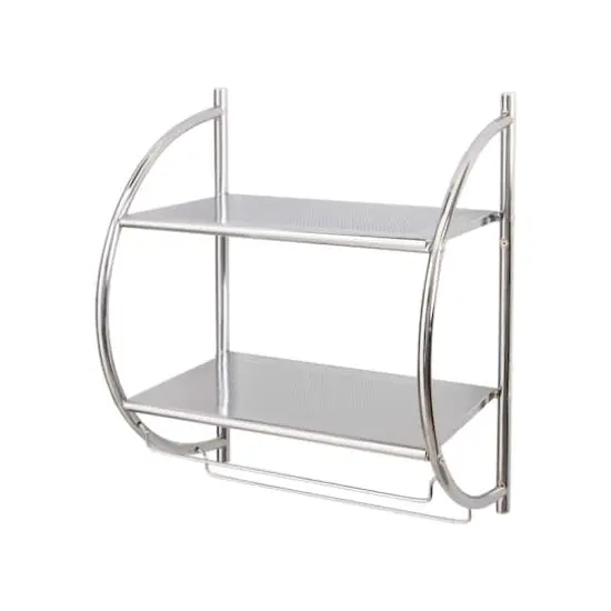 Organize It All 2-Tier Wall Mounted Shelf & Towel Bars {1}