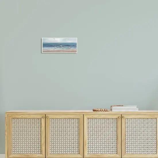 Stupell Industries Cloudy Sky Beach Painting Wall Plaque Art {3}