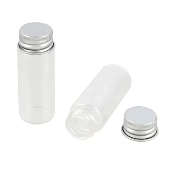 Glass Storage Tubes with Metal Tops by Bead Landing&trade;, 12ct. {4}