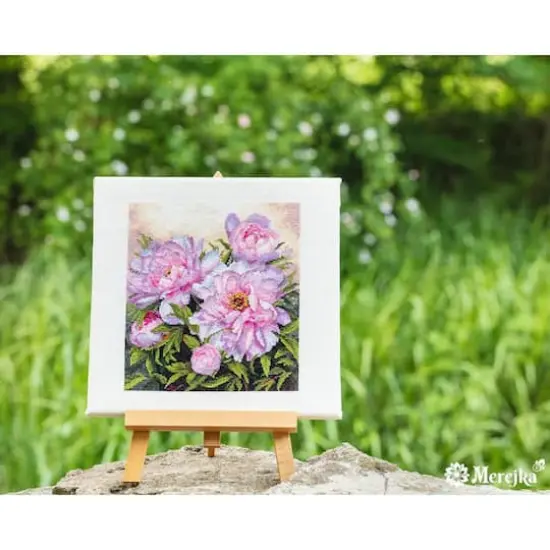 Merejka Tender Peonies Counted Cross Stitch Kit {5}