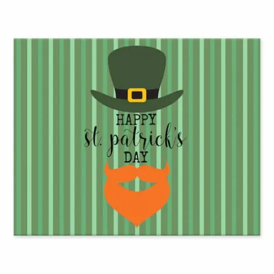 Leprechaun Beard Hat 8" x 10" Tabletop Canvas {1}