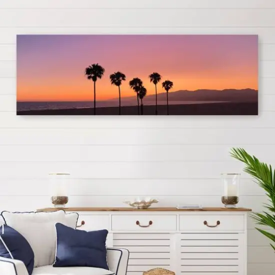 Sunset on Santa Monica Canvas Giclee {3}