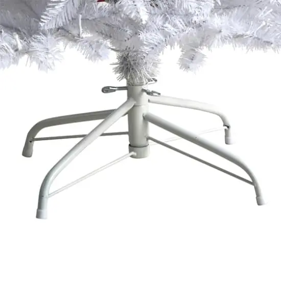 5ft. Pre-Lit White Artificial Christmas Tree, Warm White LED Lights {7}