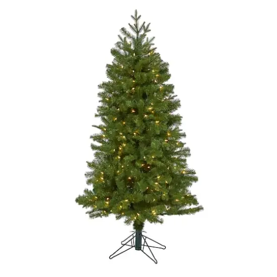 5ft. Pre-Lit Vancouver Spruce Artificial Christmas Tree, Warm White LED Lights {1}