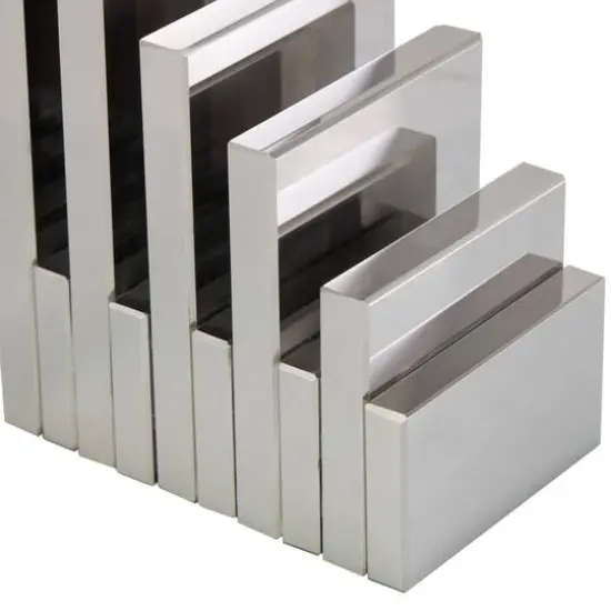 6" Silver Crystal Geometric Pyramid Bookends Set {8}