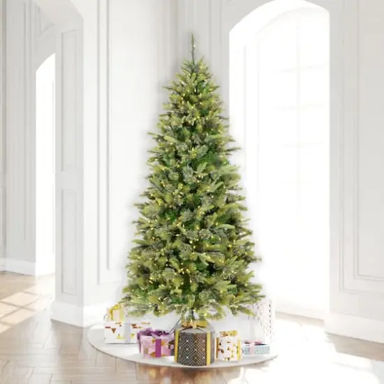 8.5ft. Pre-Lit Slim Cashmere Artificial Christmas Tree, Warm White Dura-Lit® LED Lights {3}