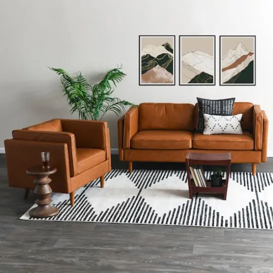 Hello Honey&reg; 18" Modern Slatted Solid Wood Stool With Storage Shelf Walnut Finish {4}