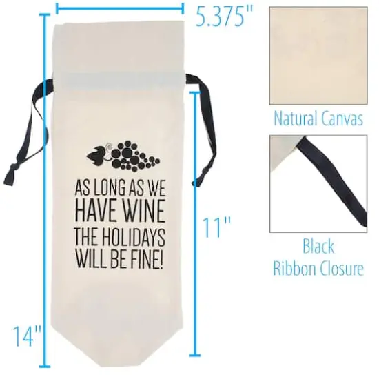 Personality Case&trade; Holidays Canvas Wine Bag {5}