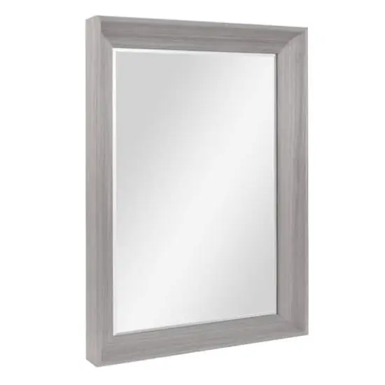 Head West Grey Wood Framed Beveled Accent Vanity Mirror {1}