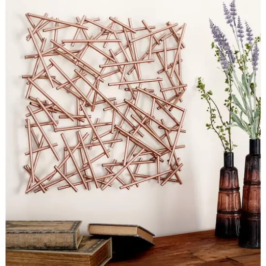 20" Copper Metal Contemporary Abstract Wall D&eacute;cor Set {3}