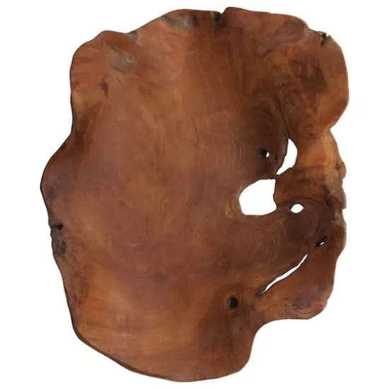 Hello Honey&reg; 19.5" Decorative Hand-Carved Teakwood Bowl {3}