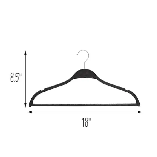 Honey Can Do Black Natural Wheat Husk Slim Hangers, 25ct. {6}