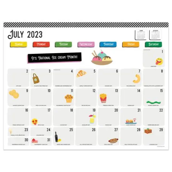 TF Publishing 2023 - 2024 Every Day's A Holiday Large Desk Pad Monthly Blotter Calendar {1}
