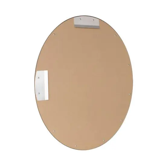 Head West Oval Brushed Gold Metal Framed Bathroom Mirror - 30" x 23" {10}
