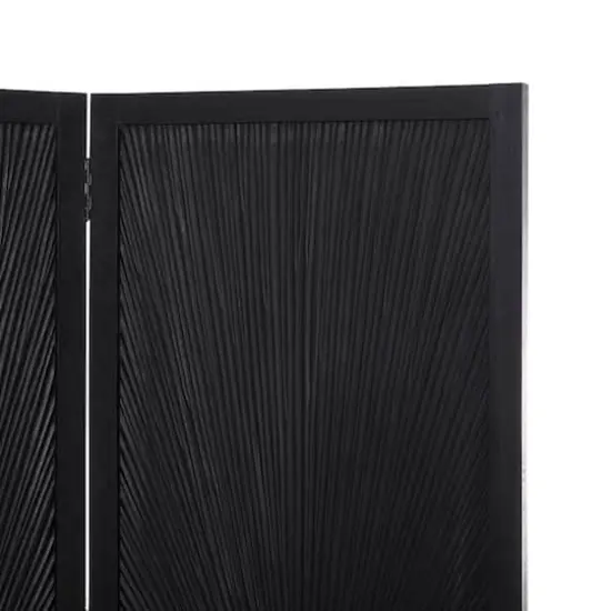 Black Mango Wood Contemporary Room Divider Screen, 70" x 59" {4}