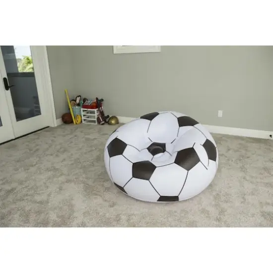 Bestway Up In & Over Beanless Soccer Ball Chair, 45" x 44" x 26" {3}