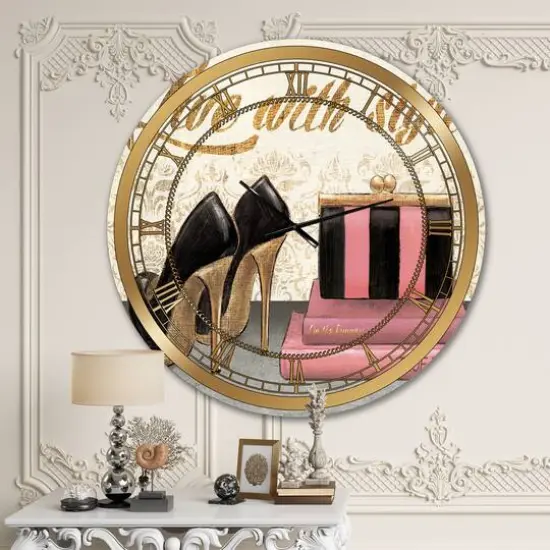 Designart 'Gold Fabulous Life Style Ii Glam Wall Clock {3}