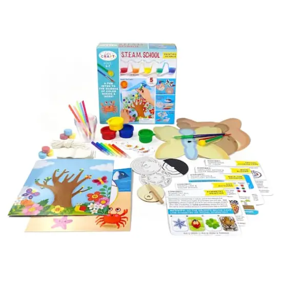 Bright Stripes Let's Craft S.T.E.A.M. School Painting Science Kit {5}