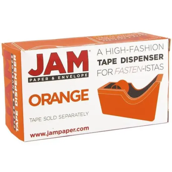 JAM Paper Stapler, Tape Dispenser & Staples Office Trio Kit Orange/Black {5}