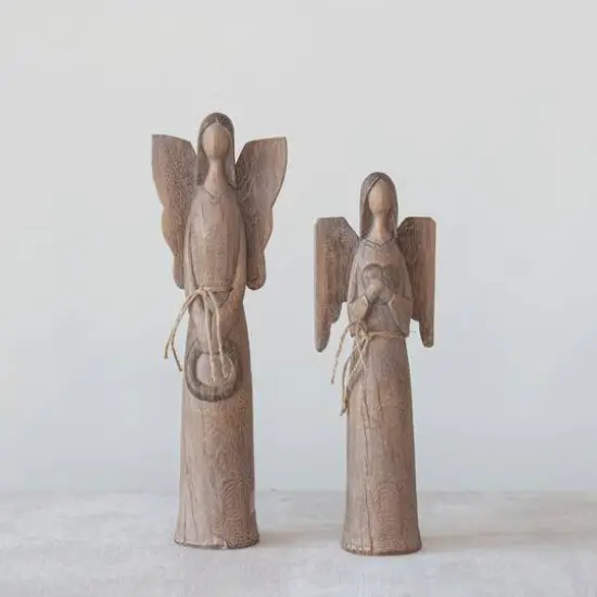 Hello Honey&reg; 13.75" Brown Angel with Heart Decoration {3}