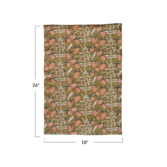 Hello Honey&reg; Strawberry Cotton Dish Drying Mat with Quilted Terry Cloth Insert {4}