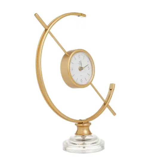Gold Iron Modern Clock, 16" x 13" x 5" {4}