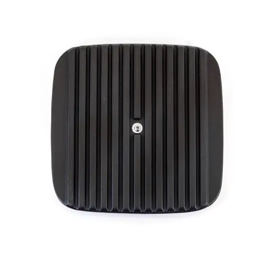 MegaChef 11" Square Red Enamel Cast Iron Grill Pan with Matching Grill Press {11}