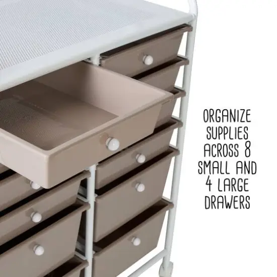 Honey Can Do 12-Drawer Metal Rolling Storage Cart {3}