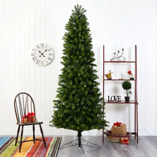 8ft. Pre-Lit Virginia Spruce Artificial Christmas Tree, Warm White LED Lights {9}
