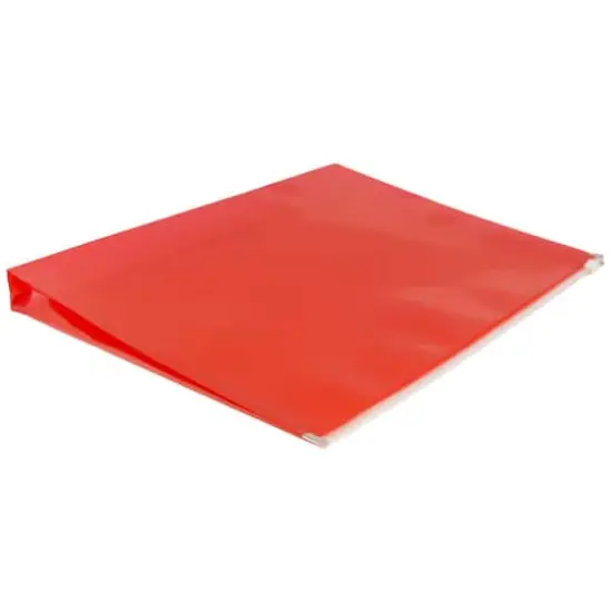 JAM Paper 9.75" x 13" Zip Closure Letter Booklet Plastic Envelopes, 12ct. Light Red {4}