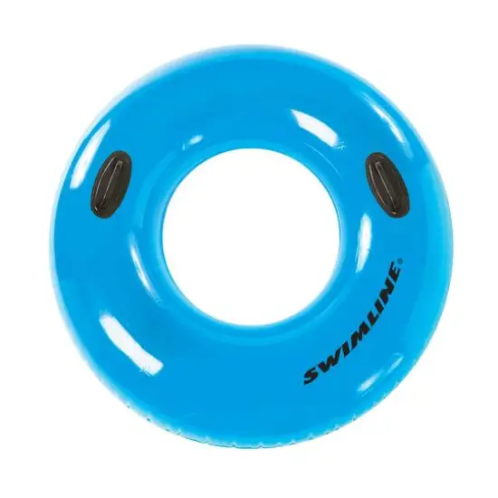 Swimline 48" Blue Pool & Water Park Style Inflatable Ring with Handles {1}