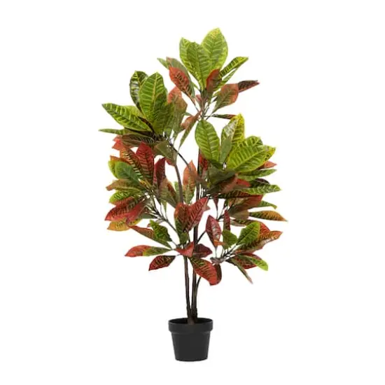 46" Potted Croton Shrub Tree {3}