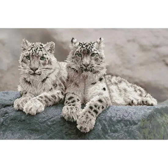 Diamond Dotz&reg; Intermediate Snow Leopards Hemis National Park Diamond Painting Kit {1}